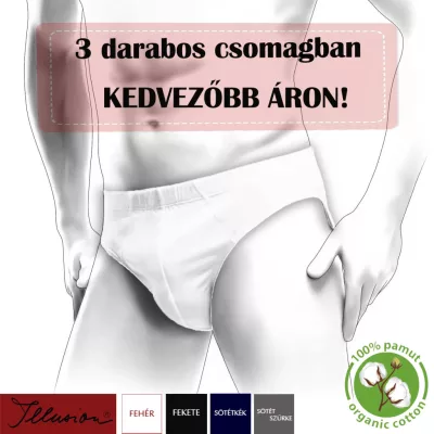   ALSÓNADRÁG 100% pamut  - (fecske fazon S-3XL méretben) 3 db-os csomagban