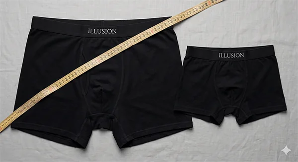 ILLUSION 20XL méretű férfi boxeralsó 200 cm feletti derékbőségre, egyedi gyártásból